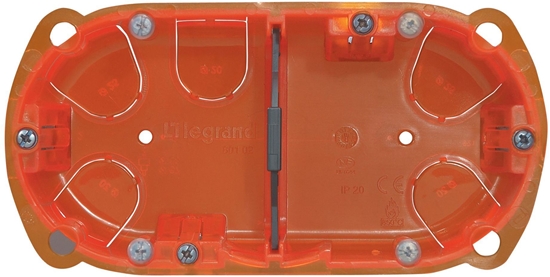 Picture of Legrand Puszka do betonu 72mm 143 x 40mm Ze rubami czerwony Batibox (080102)
