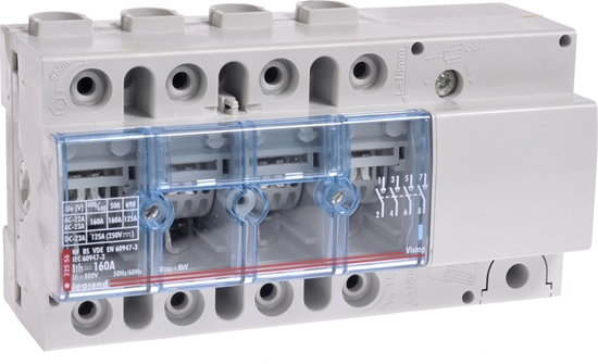 Picture of Legrand Rozcznik izolacyjny Vistop 4P 160A napd boczny czarny (022556)