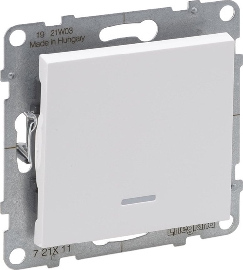 Picture of Legrand SUNO - acznik jednobiegunowy podwietlany - 10 AX - 250 V~ - zaciski automatyczne, Biay - Legrand 721111 himp
