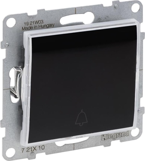 Picture of Legrand SUNO - Przycisk pojedynczy z podwietleniem - 6 A - 250 V~ - zaciski automatyczne, Czarny -  Legrand 721410 himp