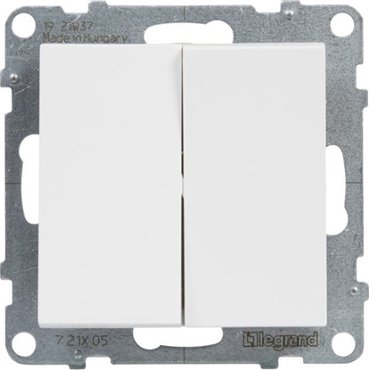 Picture of Legrand SUNO cznik wiecznikowy podwójny biay 10AX 250V zaciski automatyczne 721105