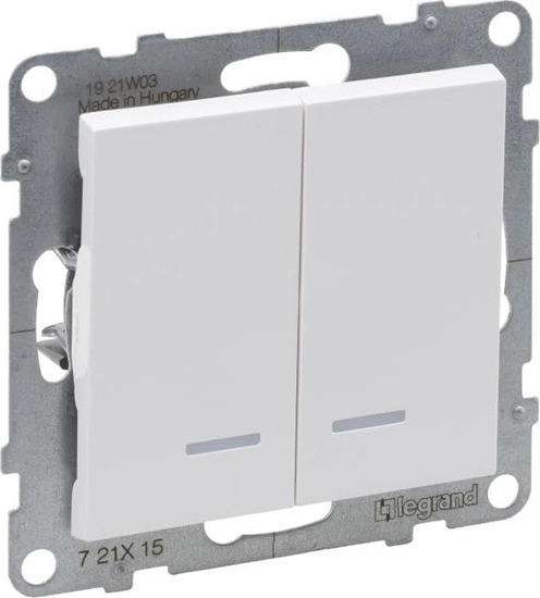 Picture of Legrand SUNO cznik wiecznikowy z podwietleniem biay 10AX 250V zaciski automatyczne 721115