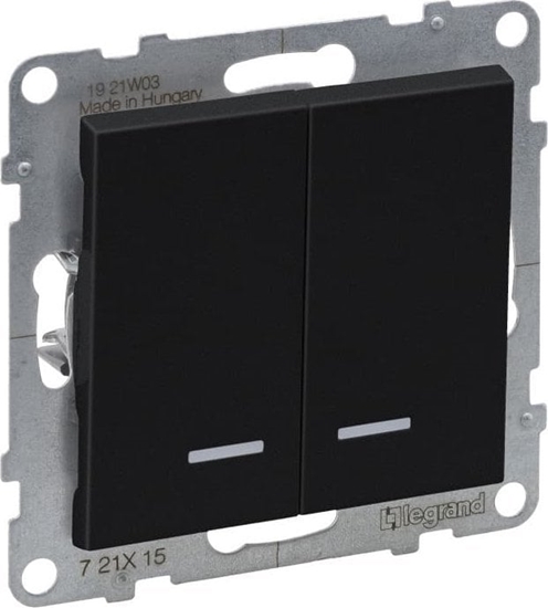 Picture of Legrand SUNO cznik wiecznikowy z podwietleniem czarny 10AX 250V zaciski automatyczne 721415