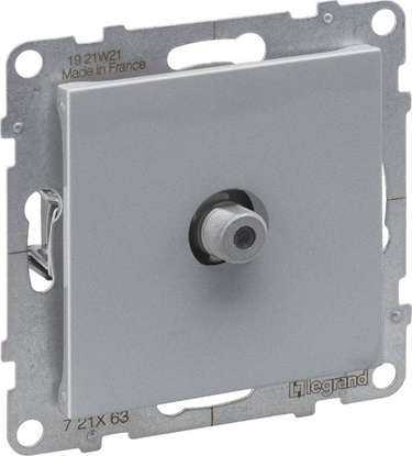 Attēls no Legrand SUNO Gniazdo telewizyjne typ F kocowe 1,5dB aluminium 721363