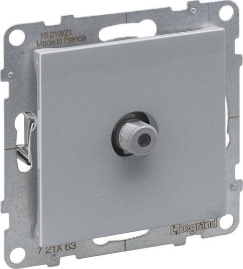 Picture of Legrand SUNO Gniazdo telewizyjne typ F kocowe 1,5dB aluminium 721363