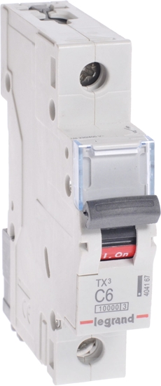 Picture of Legrand Wycznik nadprdowy 1P C 6A 10kA AC S311 TX3 (404167)