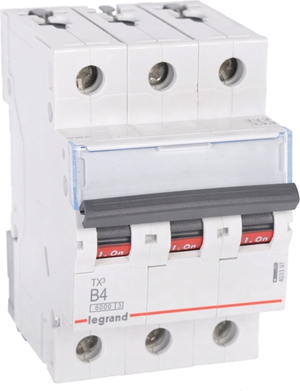 Picture of Legrand Wycznik nadprdowy 3P B 4A 6kA AC S303 TX3 (403397)