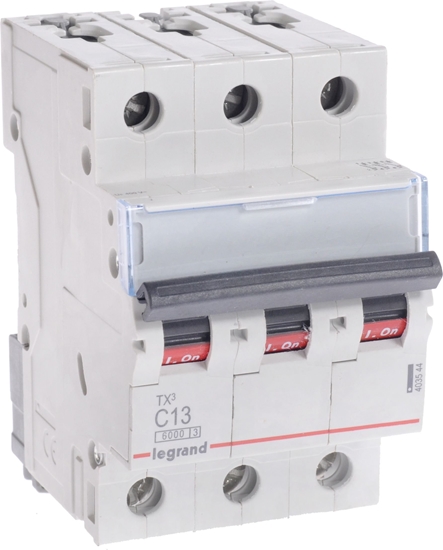 Picture of Legrand Wycznik nadprdowy 3P C 13A 6kA AC S303 TX3 (403544)