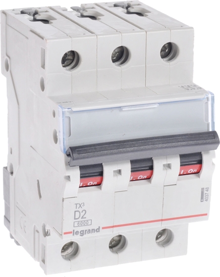 Picture of Legrand Wycznik nadprdowy 3P D 2A 6kA AC S303 TX3 (403748)