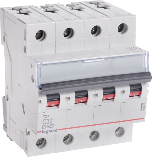 Picture of Legrand Wycznik nadprdowy 4P C 32A 10kA AC S314 TX3 (404259)