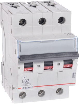 Изображение Legrand Wycznik nadprdowy S303 B32 TX3 32A 6kA 403405