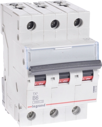 Picture of Legrand Wycznik nadprdowy S303 B6 TX3 6A 6kA 403398