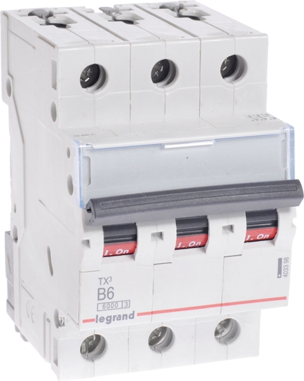Picture of Legrand Wycznik nadprdowy S303 B6 TX3 6A 6kA 403398