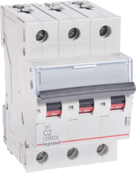 Picture of Legrand Wycznik nadprdowy S303 C2 TX3 2A 6kA 403538
