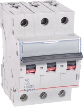 Picture of Legrand Wycznik nadprdowy S303 C6 TX3 6A 6kA 403541