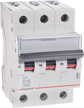 Attēls no Legrand Wycznik nadprdowy S303 D16 TX3 16A 6kA 403755