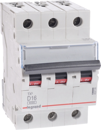 Picture of Legrand Wycznik nadprdowy S303 D16 TX3 16A 6kA 403755