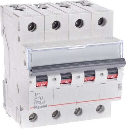 Attēls no Legrand Wycznik nadprdowy S304 4P B 10A 6kA AC - 403415