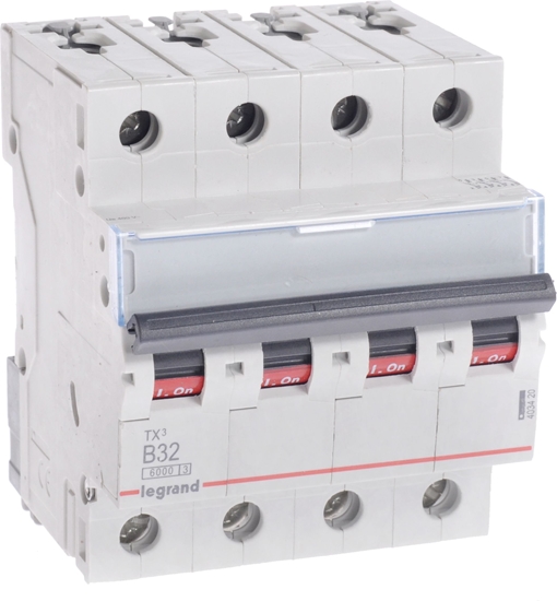 Picture of Legrand Wycznik nadprdowy S304 4P B 32A 6kA AC (403420)