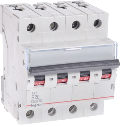 Attēls no Legrand Wycznik nadprdowy S304 B20 TX3 20A 6kA 403418