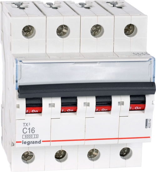 Picture of Legrand Wycznik nadprdowy S304 C16 TX3 16A 6kA 403562