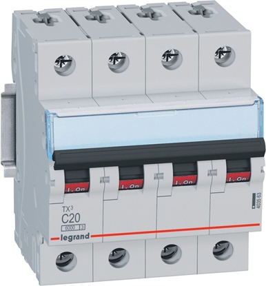 Attēls no Legrand Wycznik nadprdowy S304 C20 TX3 20A 6kA 403563
