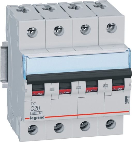 Picture of Legrand Wycznik nadprdowy S304 C20 TX3 20A 6kA 403563