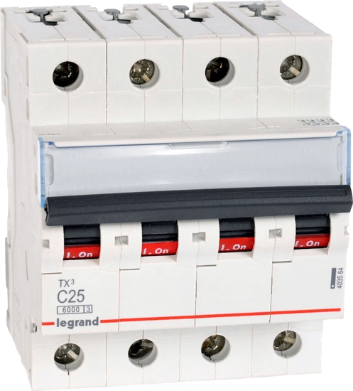 Picture of Legrand Wycznik nadprdowy S304 C25 TX3 25A 6kA 403564