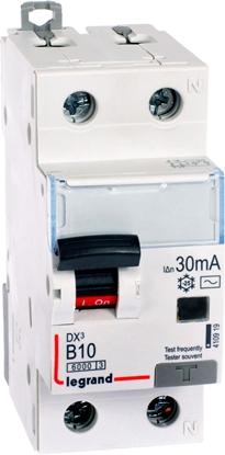 Изображение Legrand Wycznik rónicowo-nadprdowy 2P 10A B 0,03A typ AC P312 - 410919