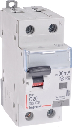 Attēls no Legrand Wycznik rónicowo-nadprdowy 2P 20A C 0,03A typ A P312 DX3 (411062)