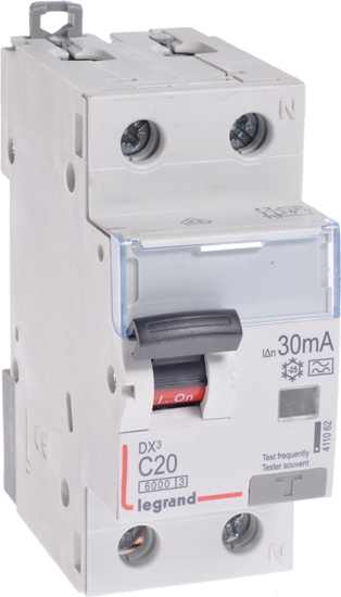 Picture of Legrand Wycznik rónicowo-nadprdowy 2P 20A C 0,03A typ A P312 DX3 (411062)