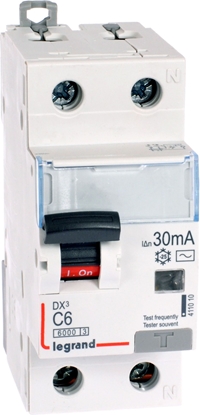 Attēls no Legrand Wycznik rónicowo-nadprdowy 2P 6A C 0,03A typ AC P312 - 411010