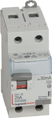 Attēls no Legrand Wycznik rónicowoprdowy 2P 25A 0,03A typ A P302 DX3 411554