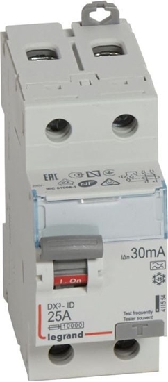 Picture of Legrand Wycznik rónicowoprdowy 2P 25A 0,03A typ A P302 DX3 411554