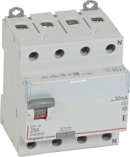 Picture of Legrand Wycznik rónicowo-prdowy 4P 25A 0,03A typ A P304 DX3 (411759)