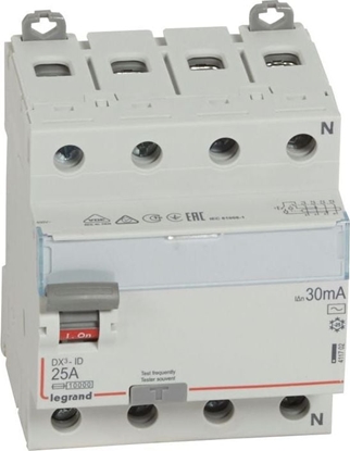 Attēls no Legrand Wycznik rónicowoprdowy 4P 25A 0,03A typ AC P304 DX3 411702