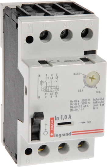 Picture of Legrand Wycznik silnikowy 3P 0,25kW 0,63-1A M 250 1 606804