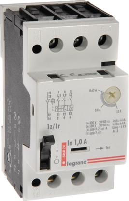 Picture of Legrand Wycznik silnikowy 3P 0,25kW 0,63-1A M250 1Z/1R 1 606824