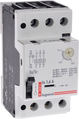 Picture of Legrand Wycznik silnikowy 3P 0,55kW 1-1,6A M250 1Z/1R 0,25 606825