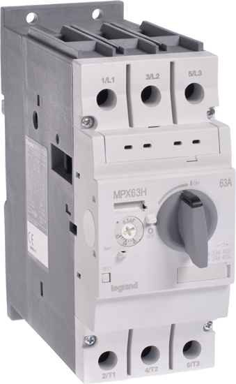 Picture of Legrand Wycznik silnikowy 63H 45-63A MPX3 wysoka zdolno zwarciowa - 417368