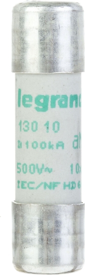 Picture of Legrand Wkadka bezpiecznikowa cylindryczna 10x38mm 10A aM 500V HPC (013010)