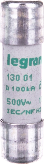 Picture of Legrand Wkadka bezpiecznikowa cylindryczna 10x38mm 1A aM 500V HPC (013001)