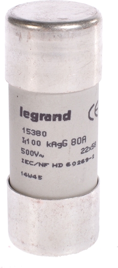 Picture of Legrand Wkadka bezpiecznikowa cylindryczna 22x58mm 80A gG 500V HPC 015380