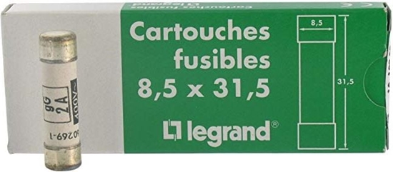 Picture of Legrand Wkadka bezpiecznikowa cylindryczna 8,5x31,5mm 2A gG 400V (012302)