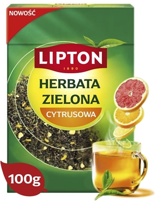 Изображение Lipton Herbata zielona liciasta cytrusowa 100g