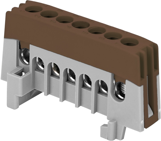 Picture of Listwa zaciskowa izolowana PRO, L, 7 przewodów, brzowy,OR-LZ-8208/7/BR