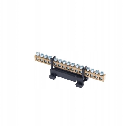 Изображение Listwa zaciskowa na szyn L15 fazowa 15-torowa 16mm 400V AC 63A czarna 81702007