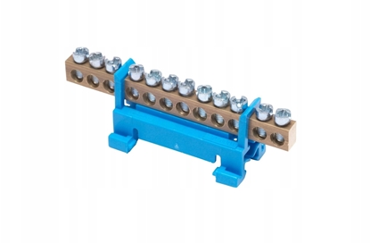 Изображение Listwa zaciskowa na szyn N12 neutralna 12-torowa 16mm 400V AC 63A niebieska 81701003