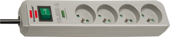 Изображение Listwa zasilajca Brennenstuhl Eco-Line przeciwprzepiciowa 4 gniazda 1.5 m szara (1435220000)
