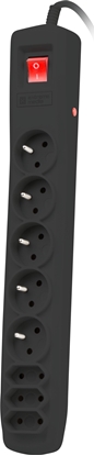 Attēls no Listwa zasilajca Natec SP8 przeciwprzepiciowa 8 gniazd 3 m czarna (NSP0511)